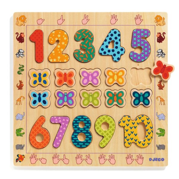 Djeco Wooden puzzles 1 to 10