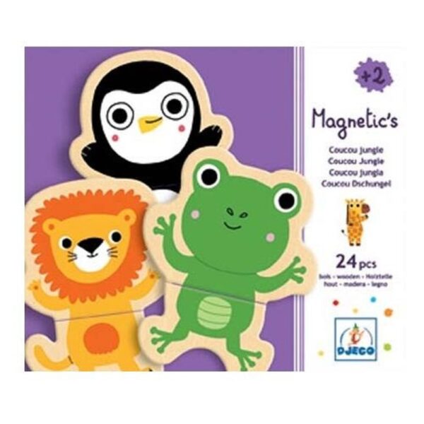 Djeco Holz-Magnetspiel Coucou Dschungel