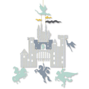 Djeco Little Big Room Enchanting mobiles Mini-mobile - Castle and dragons- FSC MIX
