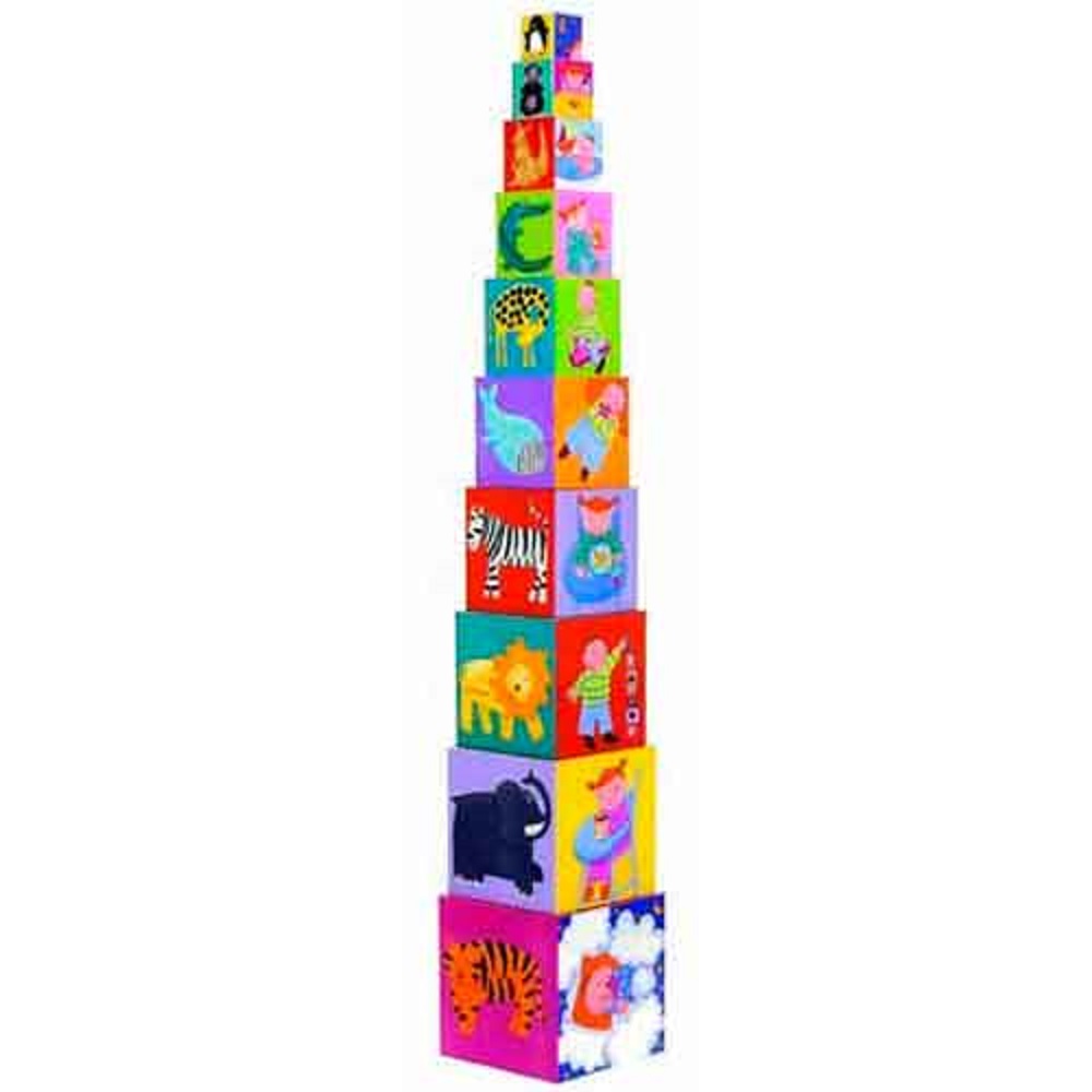 Djeco Cubes for infants 10 funny blocks