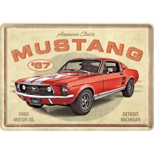 Nostalgic Μεταλλική κάρτα σε φάκελο Ford Mustang – GT 1967 Red
