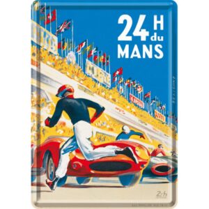 Nostalgic Μεταλλική κάρτα σε φάκελο 24h Le Mans – Racing Poster Blue