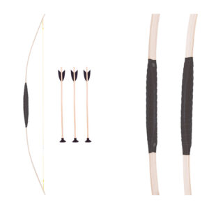 Wooden Bow for kids 80 cm, with 3 arrows (suction cup)