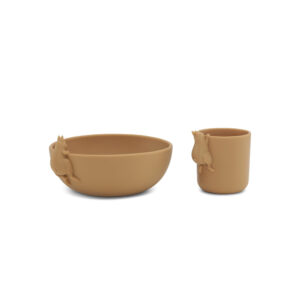 KS BUNNY BOWL AND CUP SET ALMOND