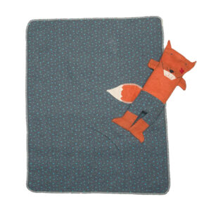 David Fussenegger JUWEL Set, blanket in puppet “fox” 70 x 90 cm copper