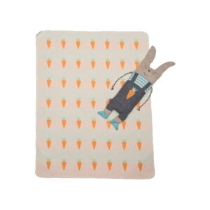David Fussenegger JUWEL SET blanket in puppet "bunny rabbit" 70 x 90 cm offwhite