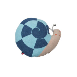 David Fussenegger JUWEL cushion filled – snail 30 x 30 cm blue