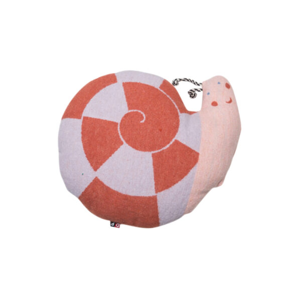 David Fussenegger JUWEL cushion filled - snail 30 x 30 cm terracotta