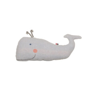 David Fussenegger pillow WHALE, incl. filler 39 x 16 cm light-blue